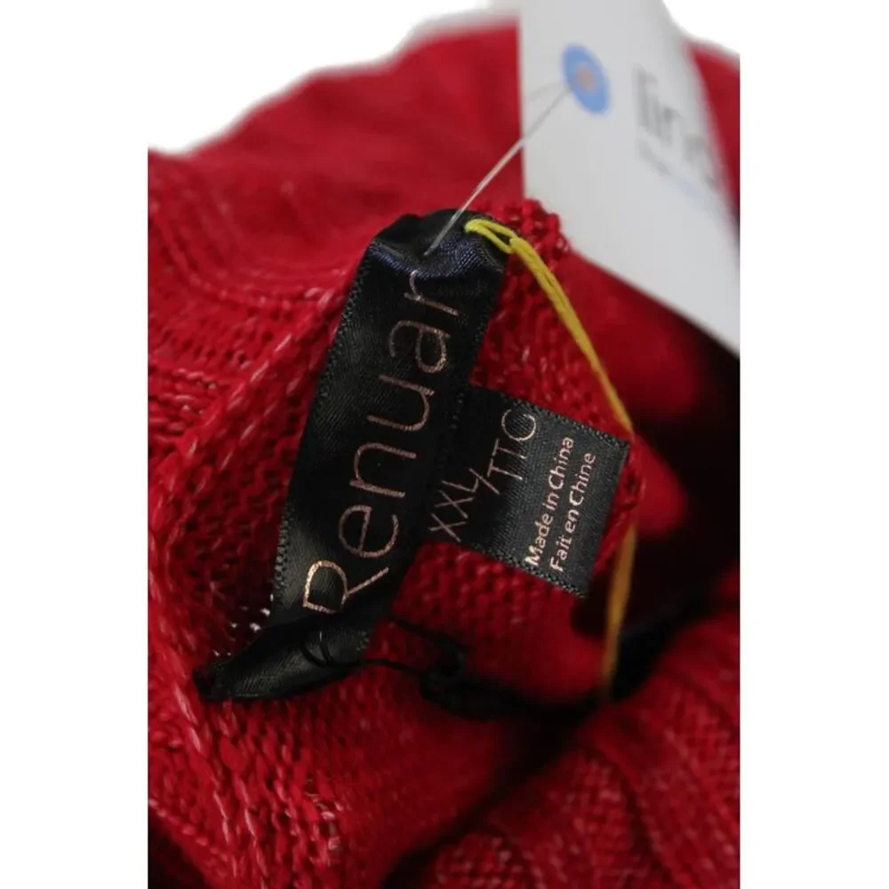 Renuar Womens Turtleneck Long Sleeve Pullover Sweater Top Berry Size XXL